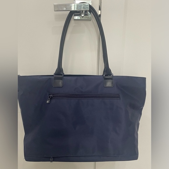 Lipault Paris Lady Shopper Tote Blue Color  Handle Trolley Sleeve Twill Nylon - Picture 5 of 13